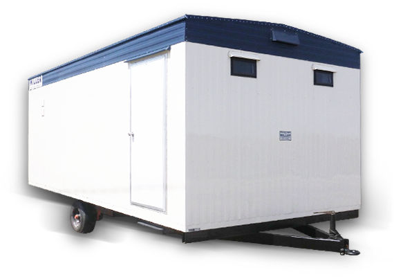 Mobile office space washroom trailers
